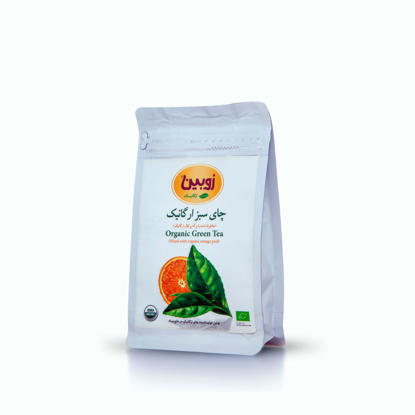 چای سبز مخلوط با برگه پرتقال ارگانیک زوبین - ۱۰۰ گرمی