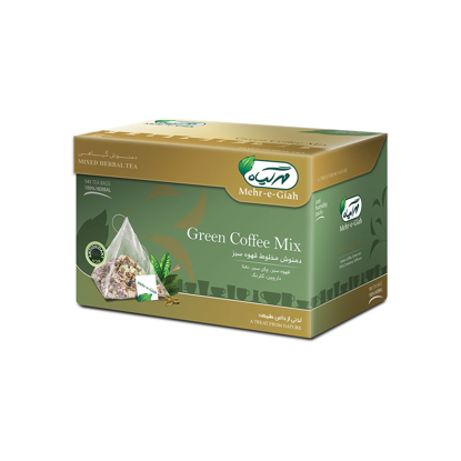 دمنوش مخلوط قهوه سبز مهرگیاه - هرمی ۱۴ عددی